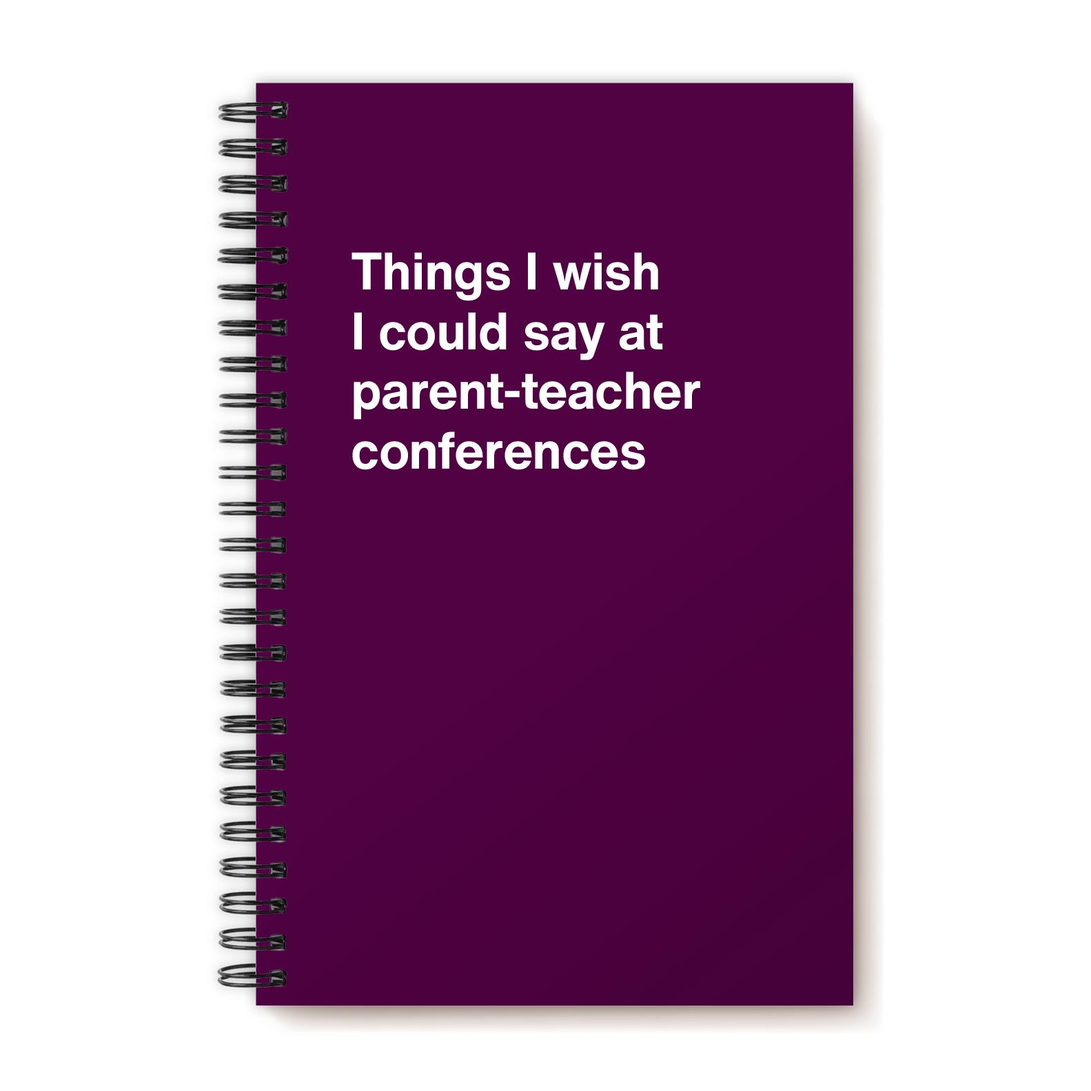 A funny notebook from WTF Notebooks® entitled 