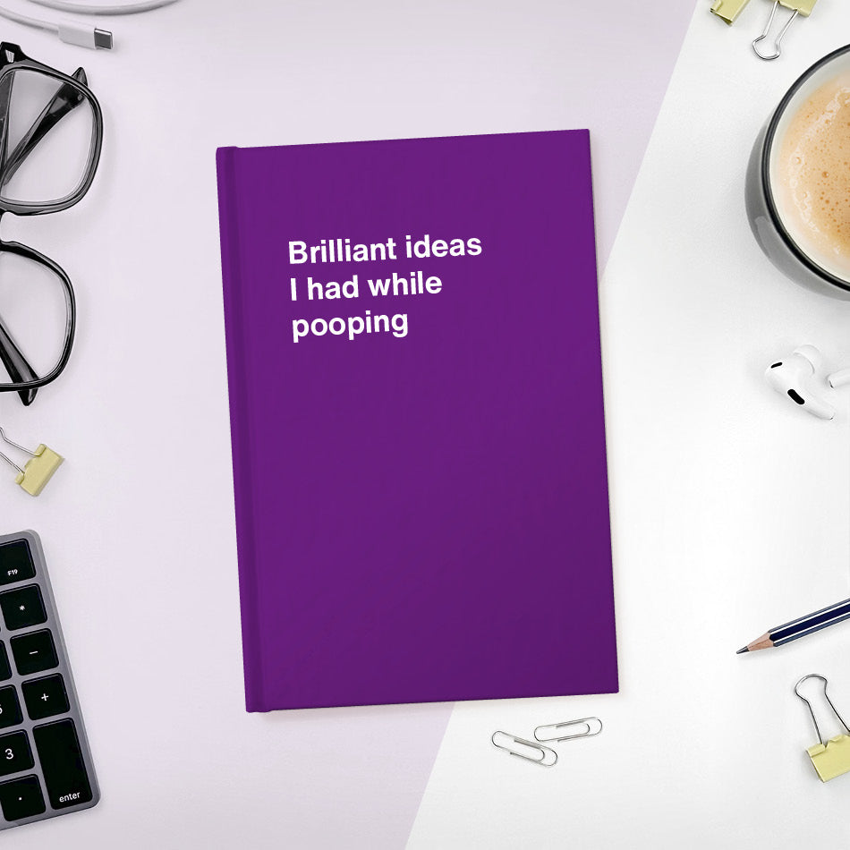 A funny notebook from WTF Notebooks® entitled 