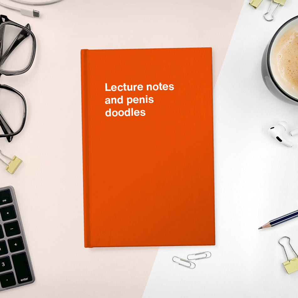 A funny notebook from WTF Notebooks® entitled 