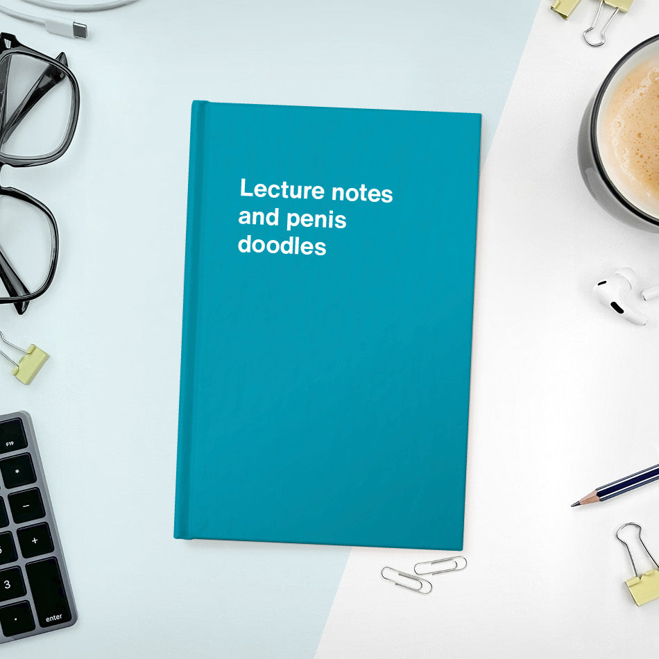 A funny notebook from WTF Notebooks® entitled 