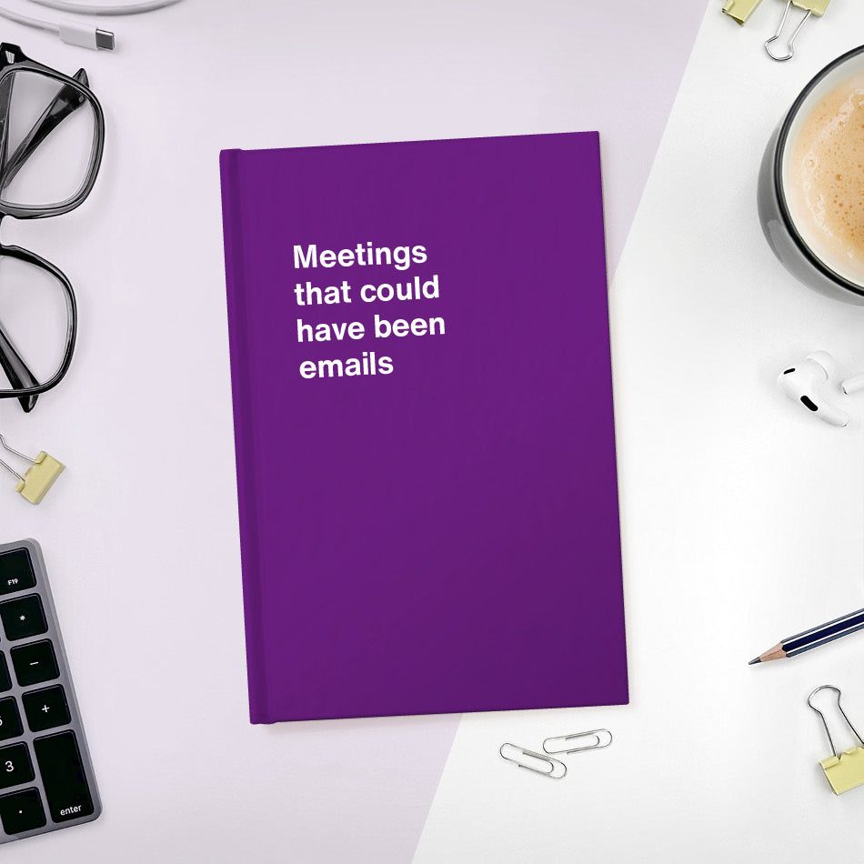 A funny notebook from WTF Notebooks® entitled 