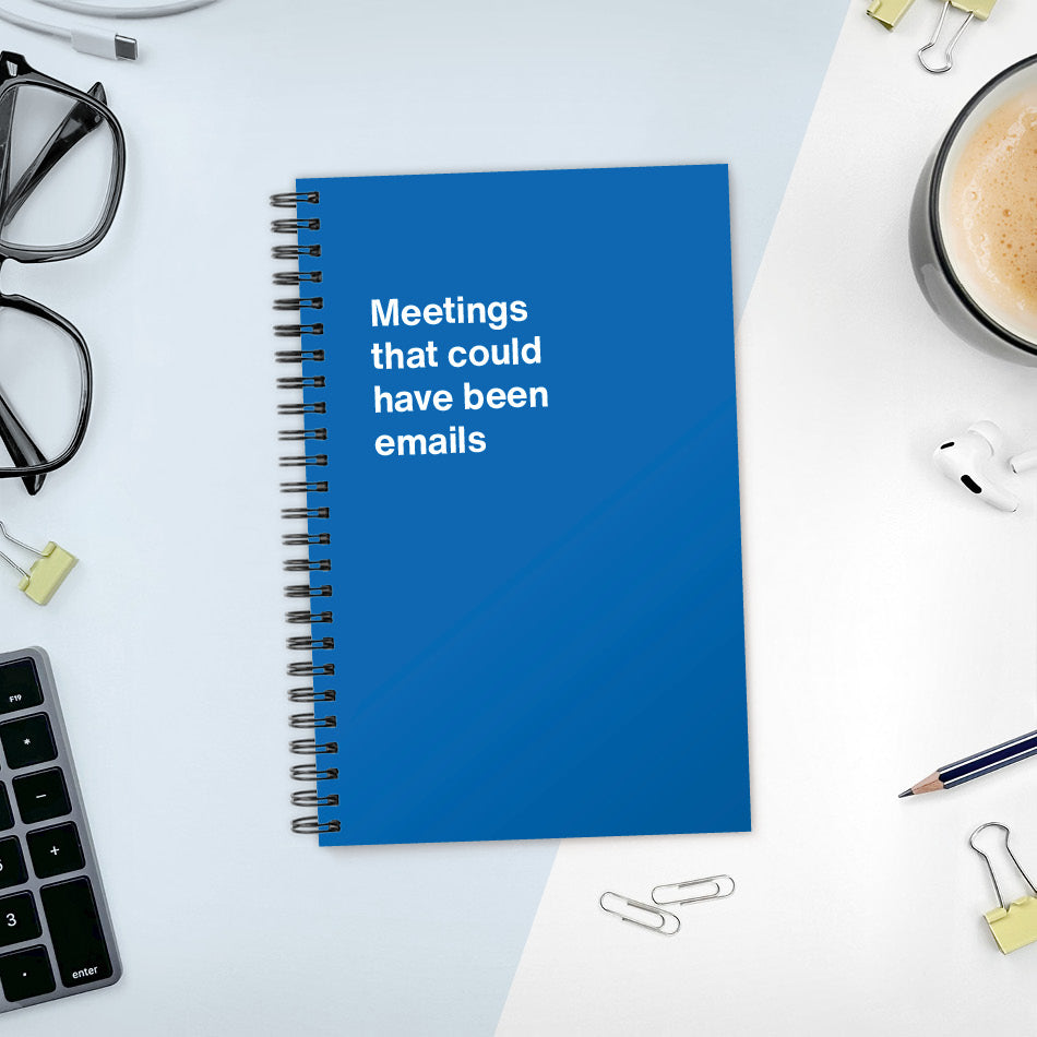 A funny notebook from WTF Notebooks® entitled 