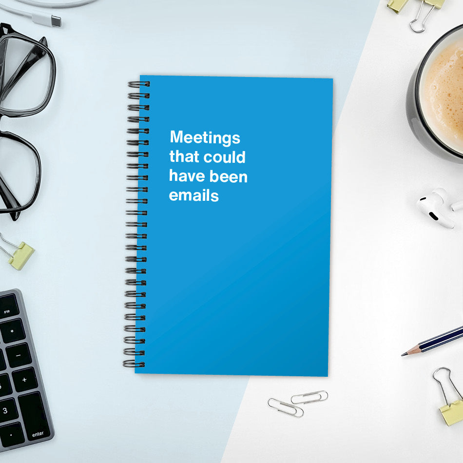 A funny notebook from WTF Notebooks® entitled 