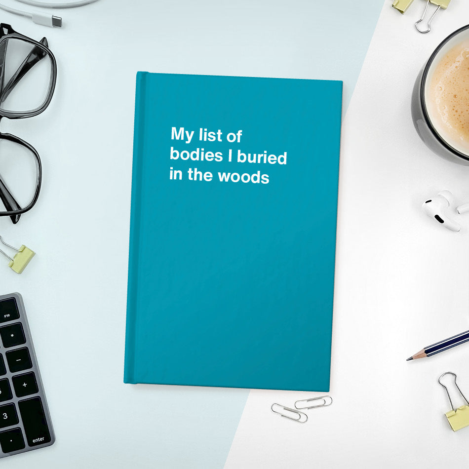 A funny notebook from WTF Notebooks® entitled 