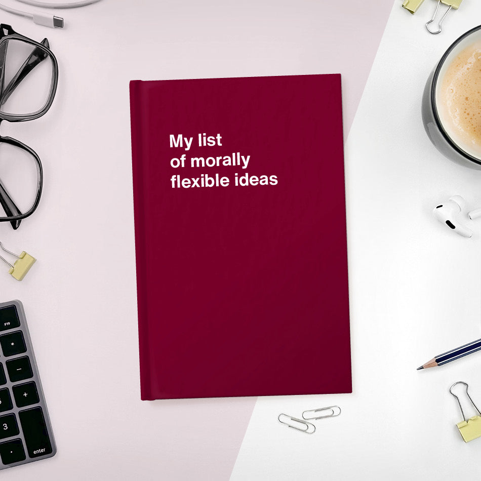 A funny notebook from WTF Notebooks® entitled 