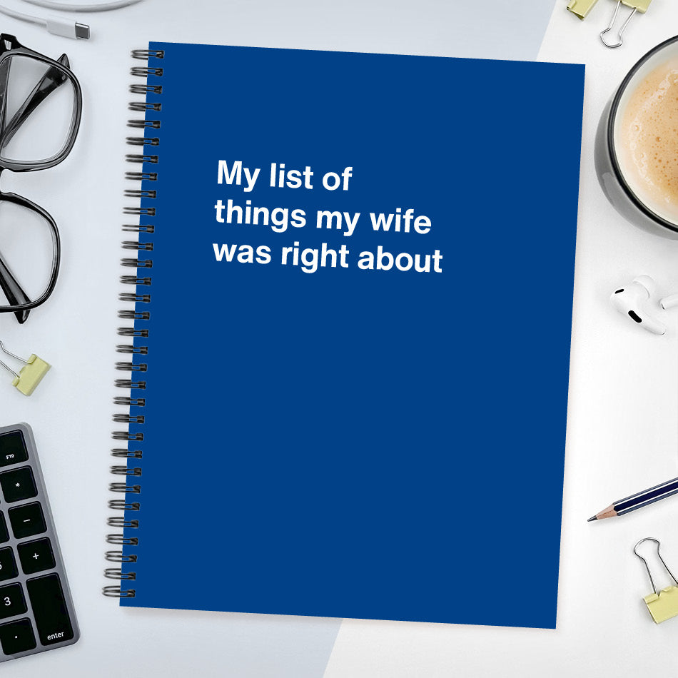 A funny notebook from WTF Notebooks® entitled 