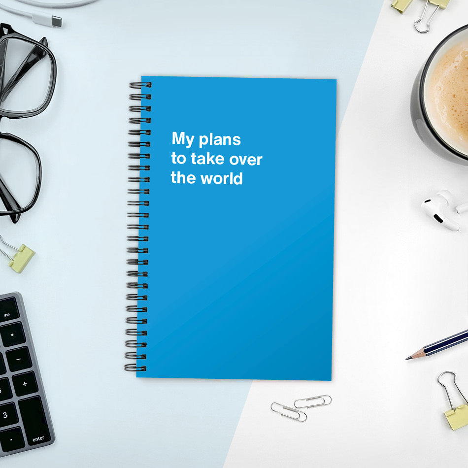 A funny notebook from WTF Notebooks® entitled 