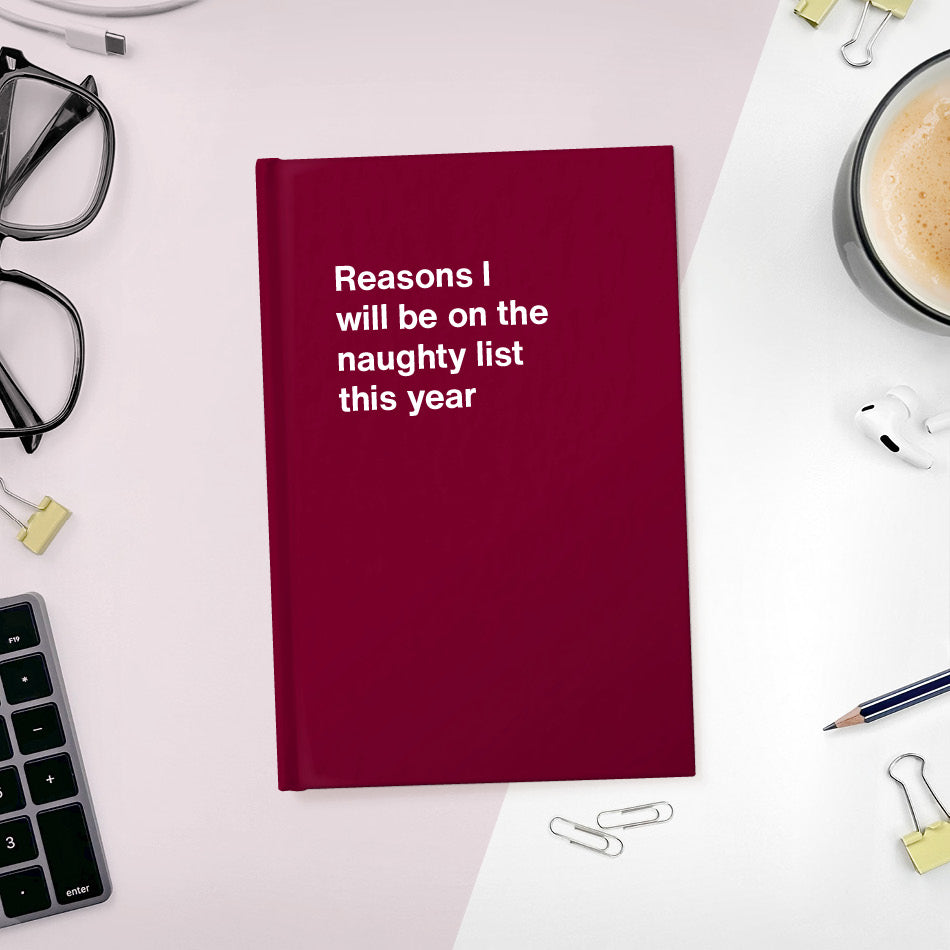 A funny notebook from WTF Notebooks® entitled 