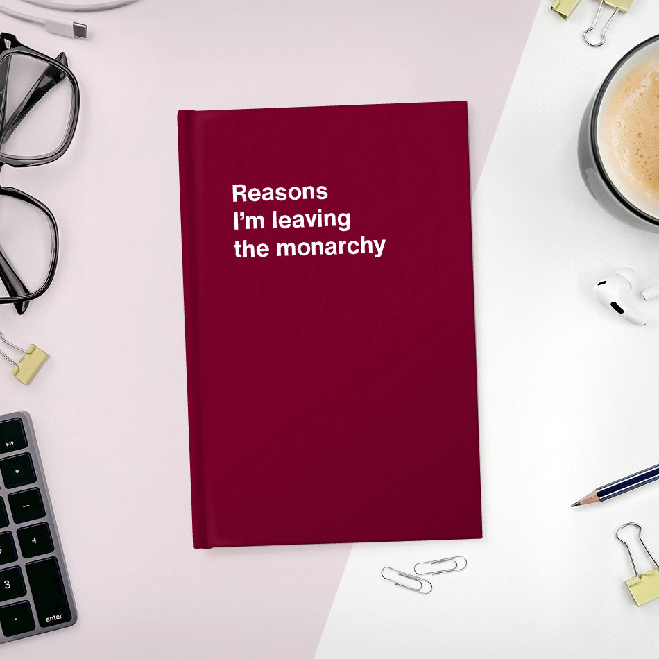 A funny notebook from WTF Notebooks® entitled 
