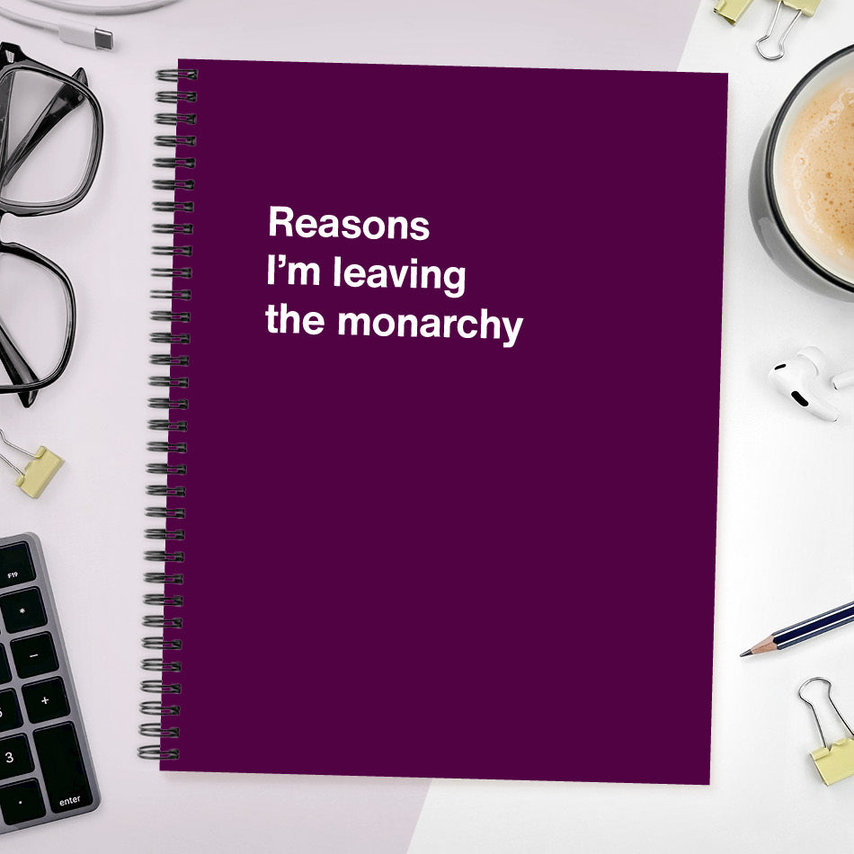 A funny notebook from WTF Notebooks® entitled 