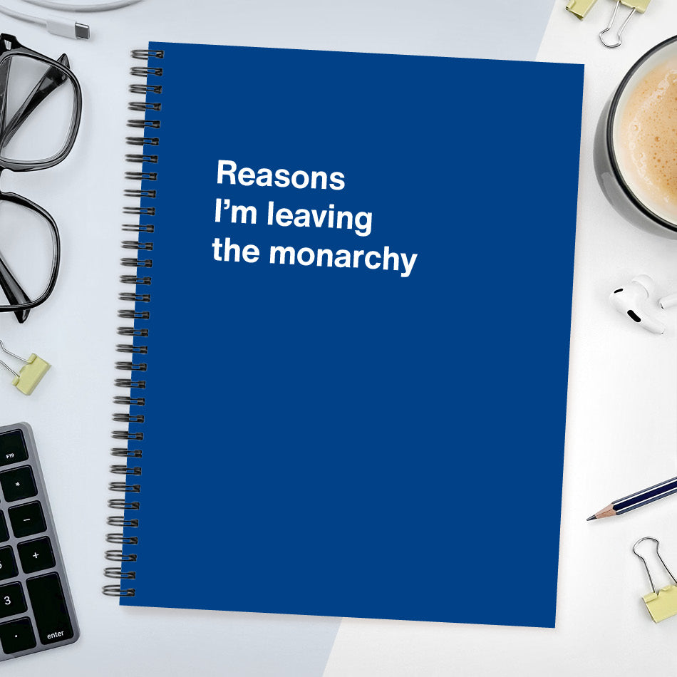 A funny notebook from WTF Notebooks® entitled 
