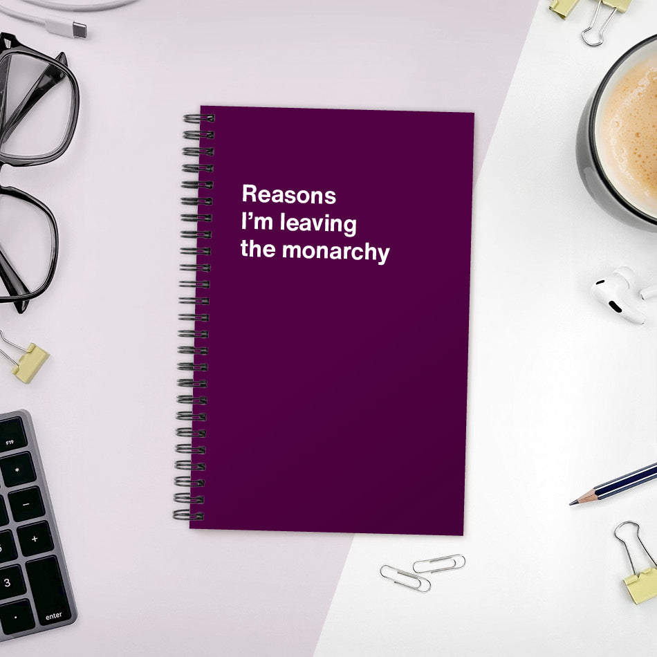 A funny notebook from WTF Notebooks® entitled 