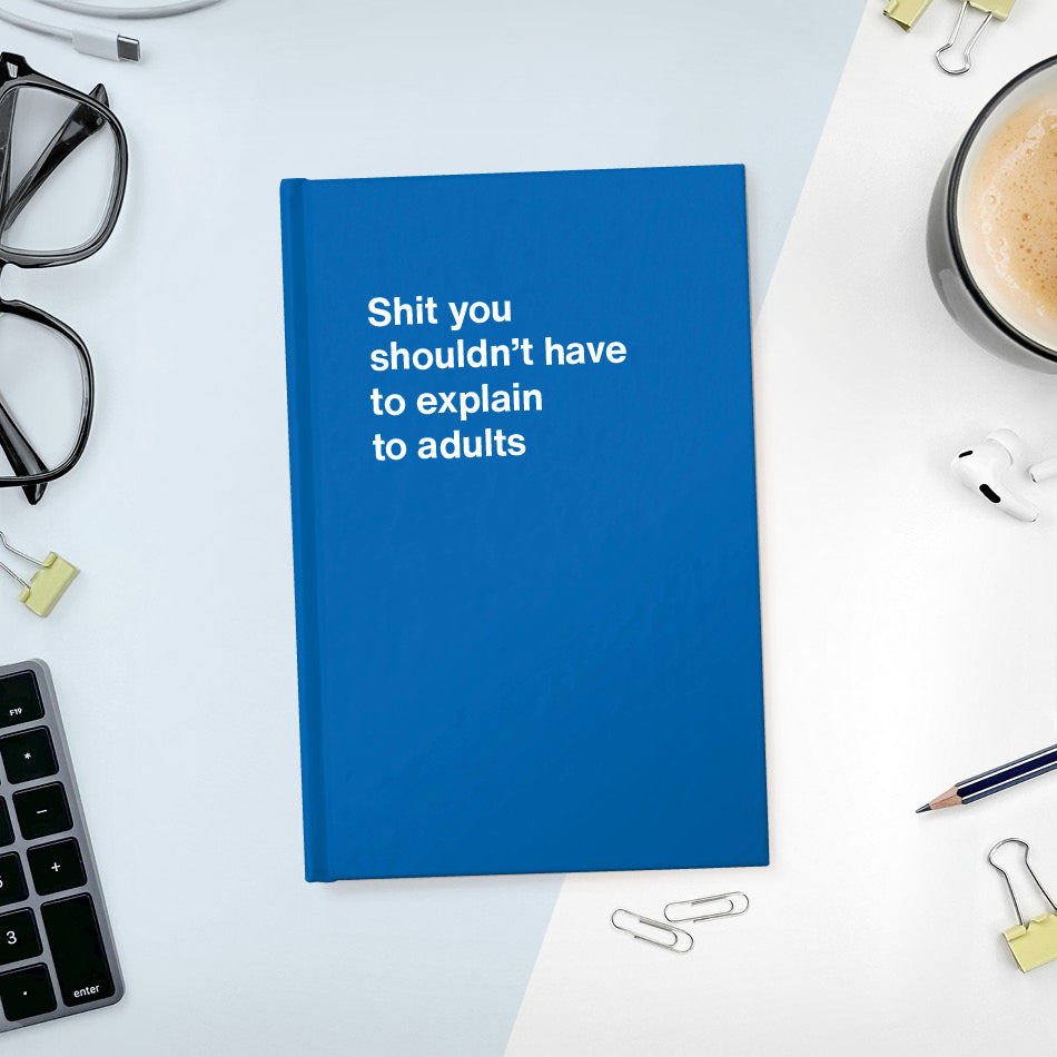 A funny notebook from WTF Notebooks® entitled 