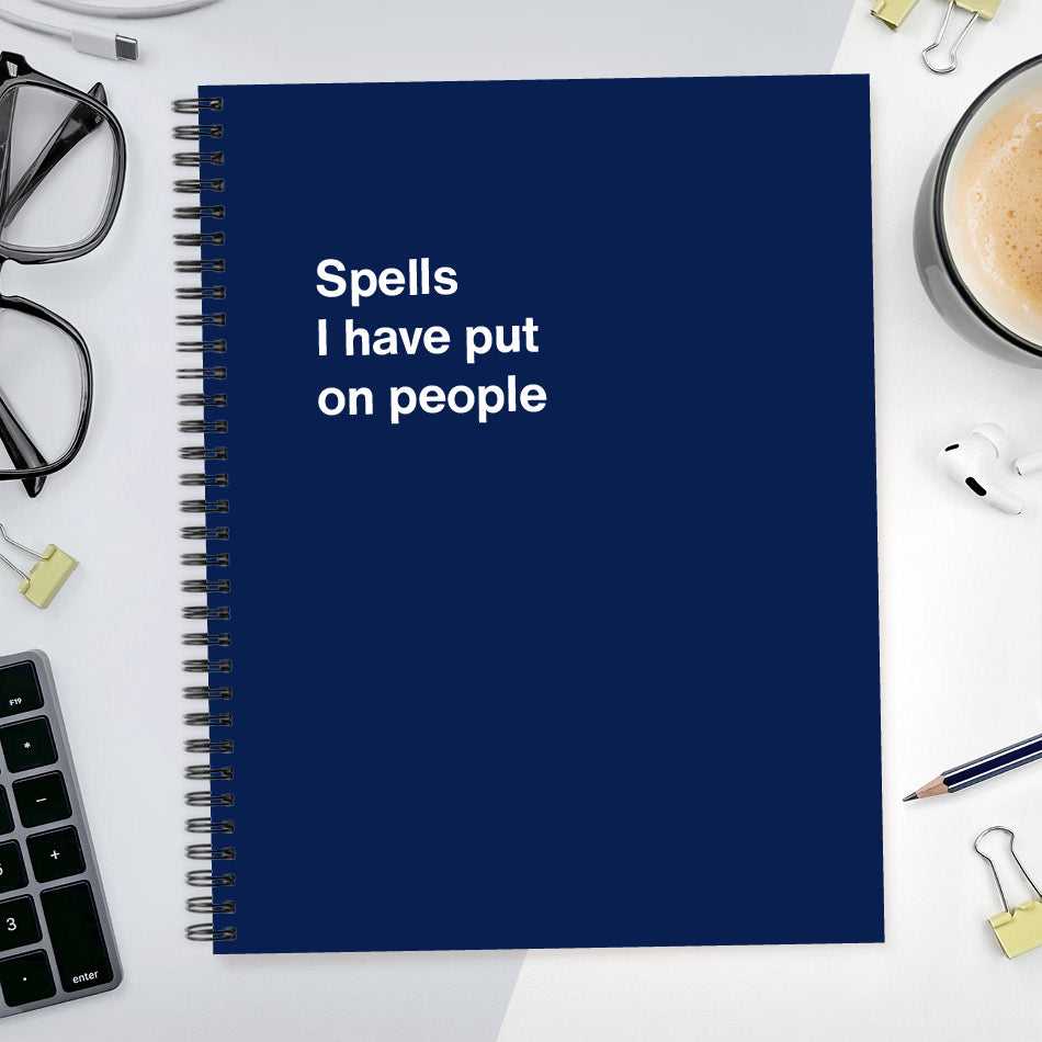 A funny notebook from WTF Notebooks® entitled 