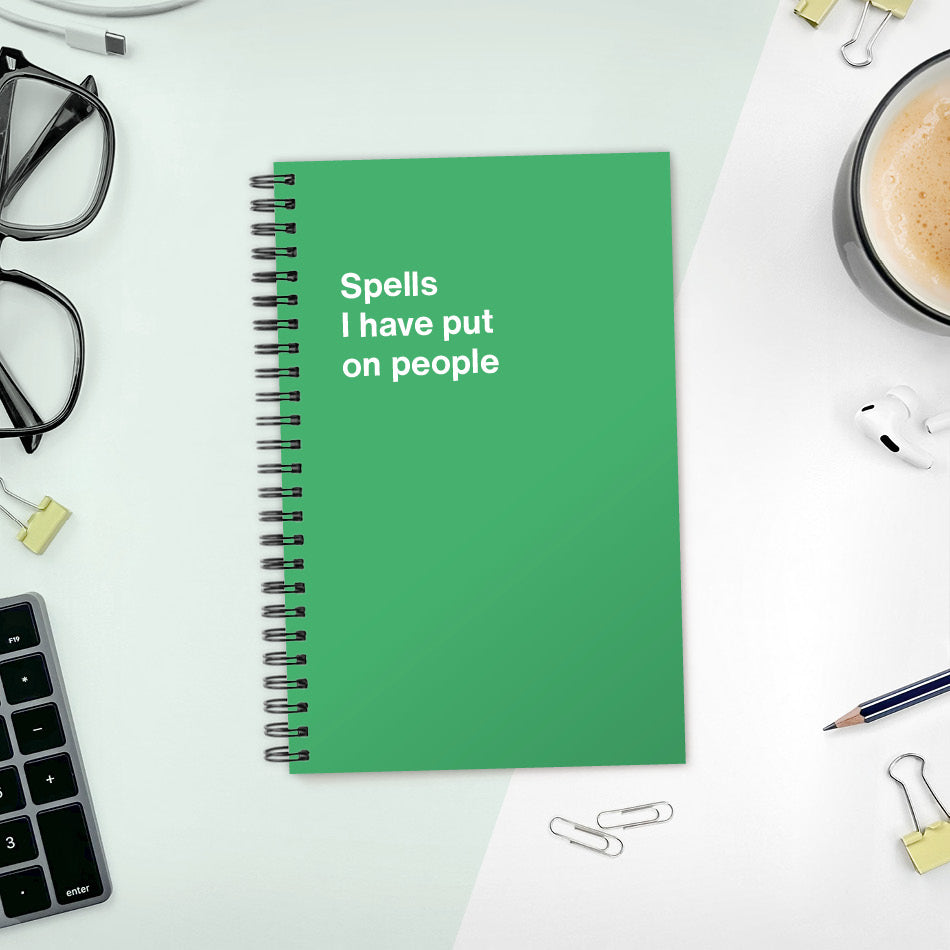 A funny notebook from WTF Notebooks® entitled 