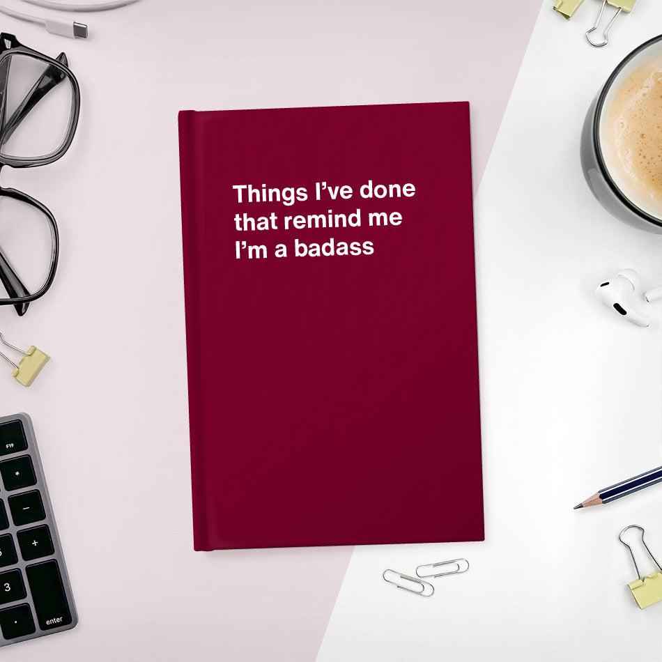 A funny notebook from WTF Notebooks® entitled 