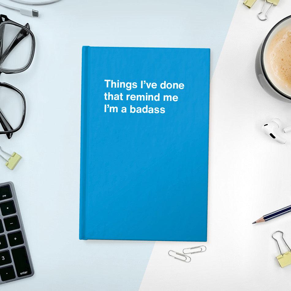 A funny notebook from WTF Notebooks® entitled 