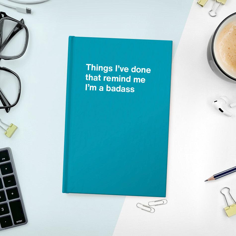 A funny notebook from WTF Notebooks® entitled 