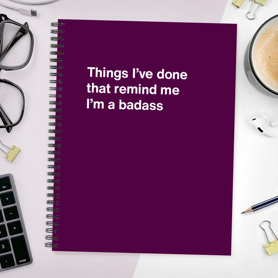 A funny notebook from WTF Notebooks® entitled 