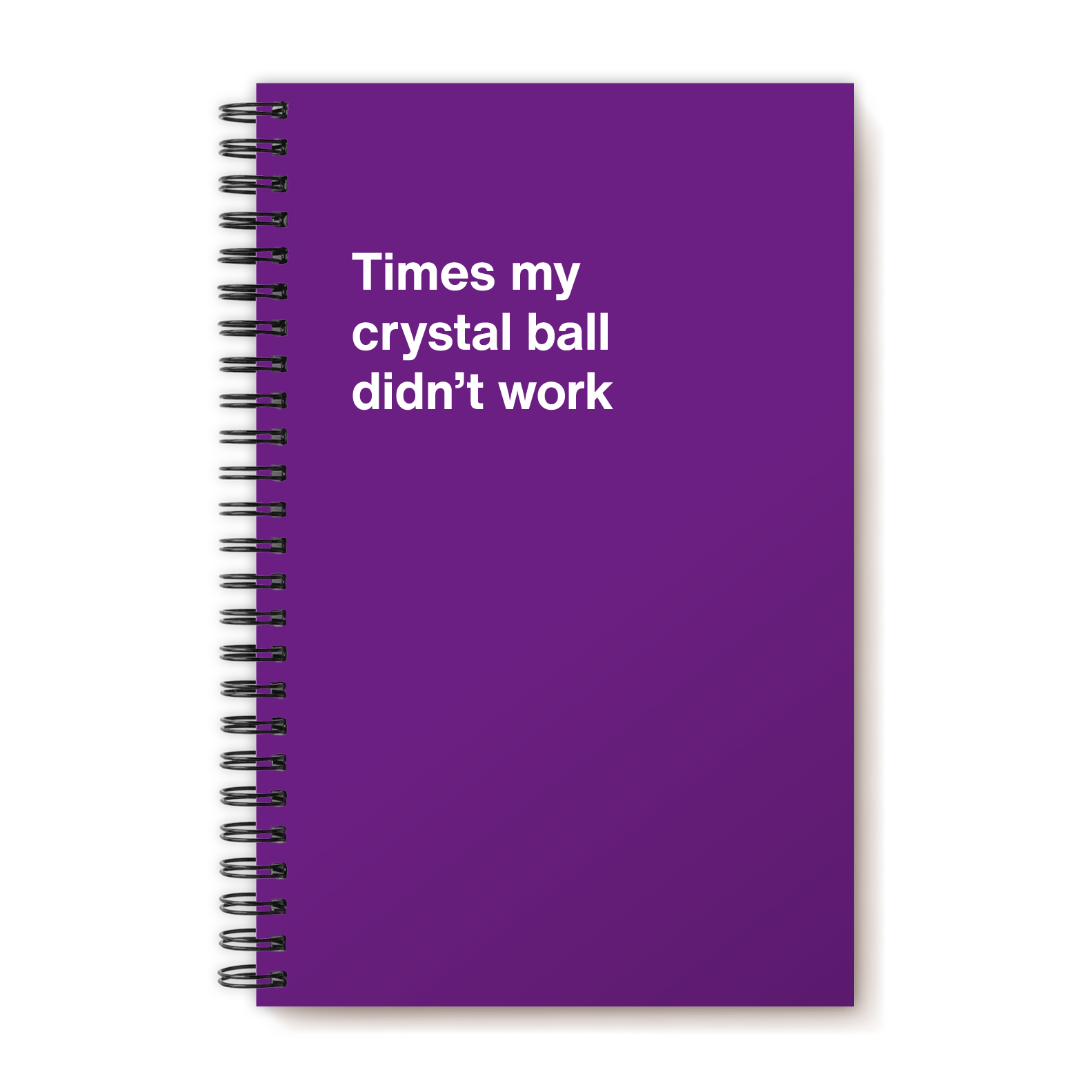 A funny notebook from WTF Notebooks® entitled 