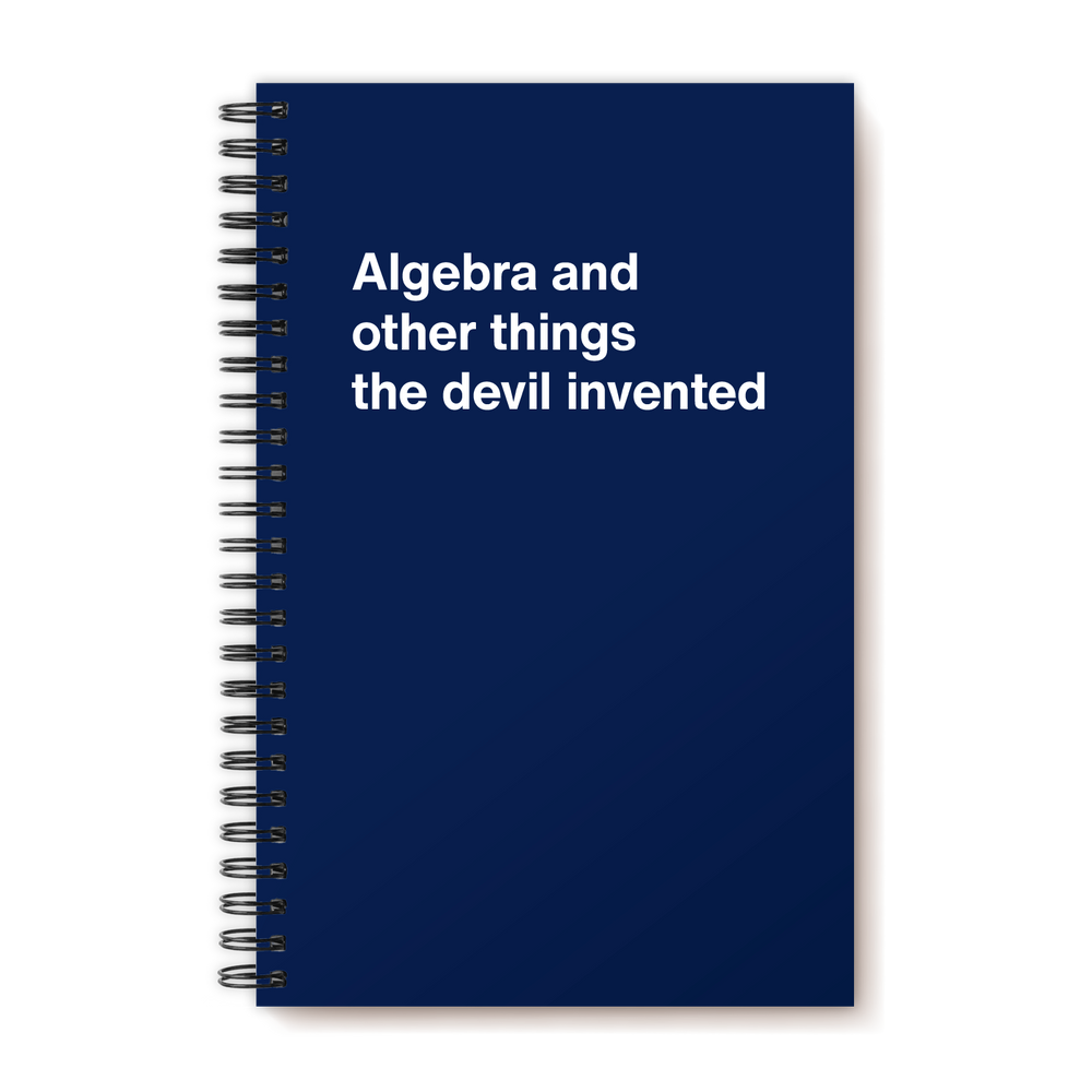 A funny notebook from WTF Notebooks® entitled 