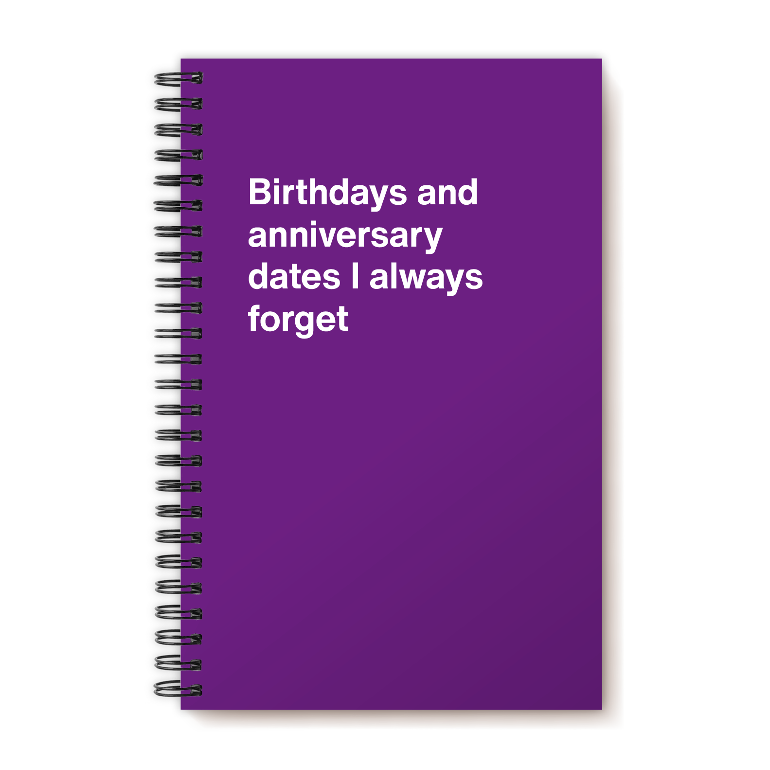 A funny notebook from WTF Notebooks® entitled 