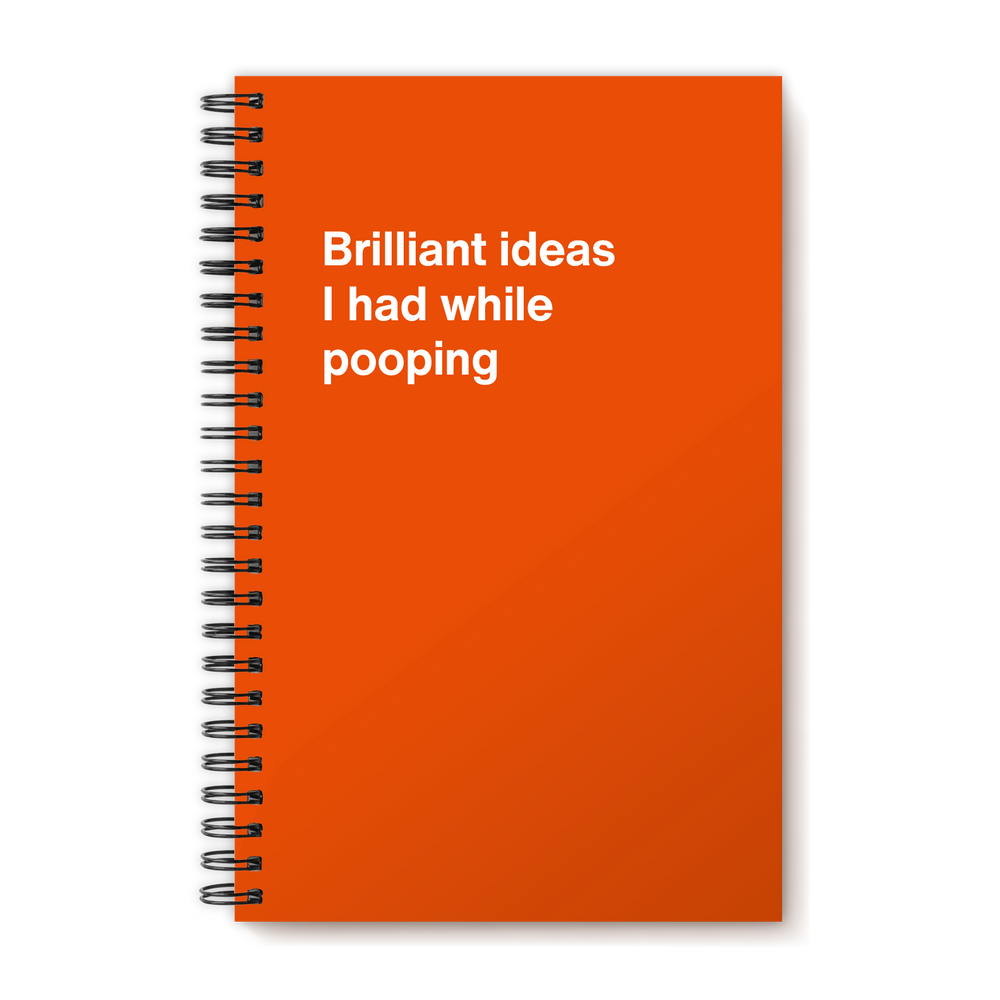 A funny notebook from WTF Notebooks® entitled 