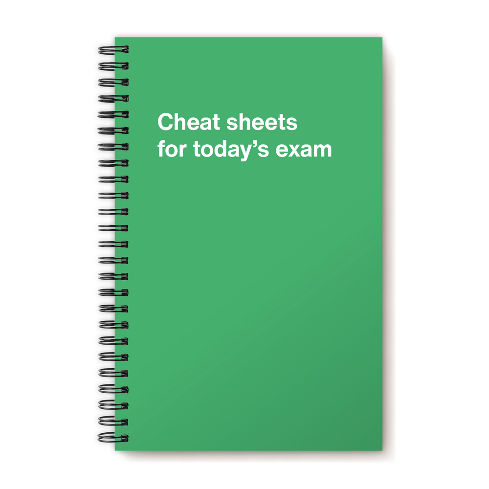 A funny notebook from WTF Notebooks® entitled 
