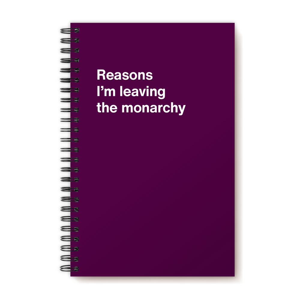 A funny notebook from WTF Notebooks® entitled 