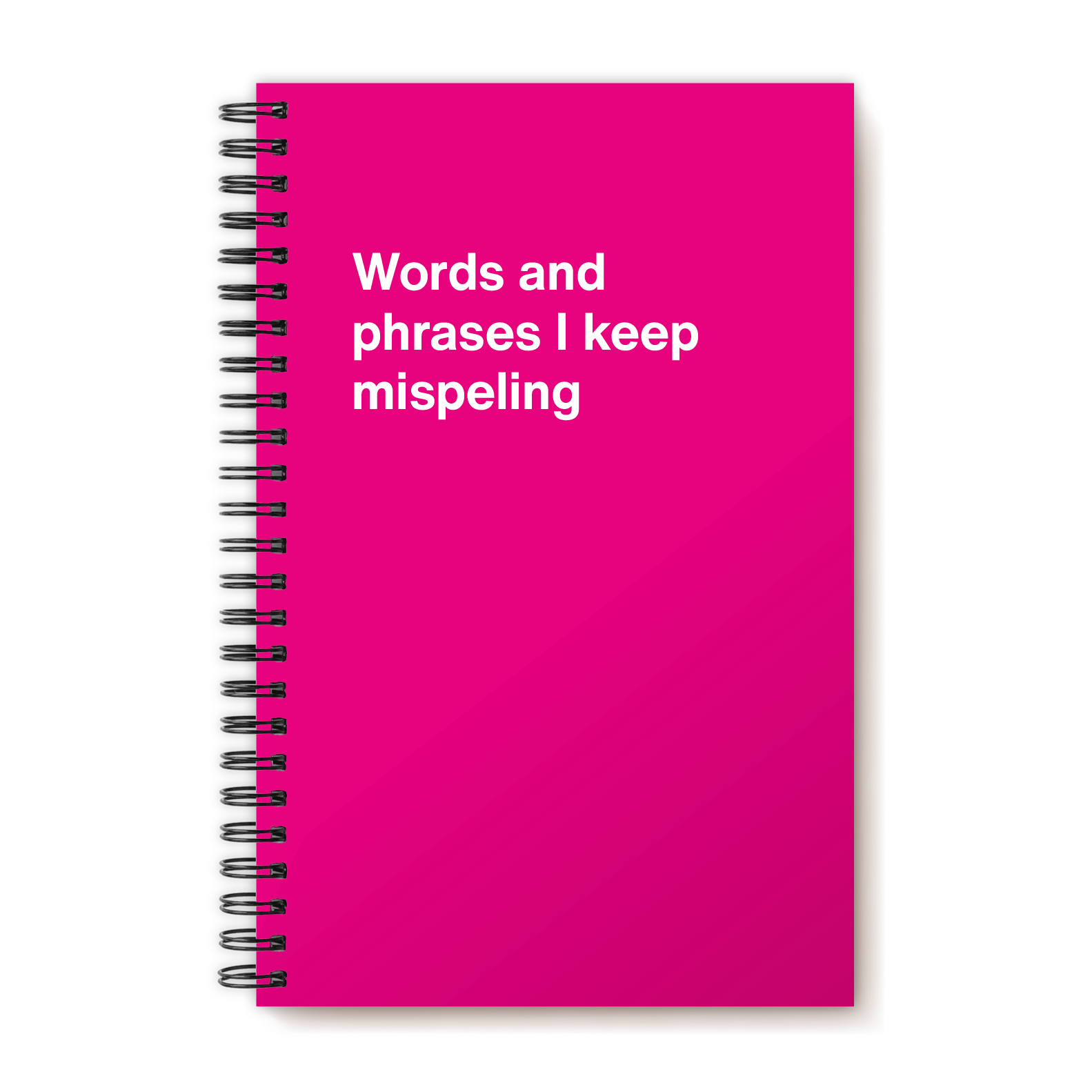 A funny notebook from WTF Notebooks® entitled 